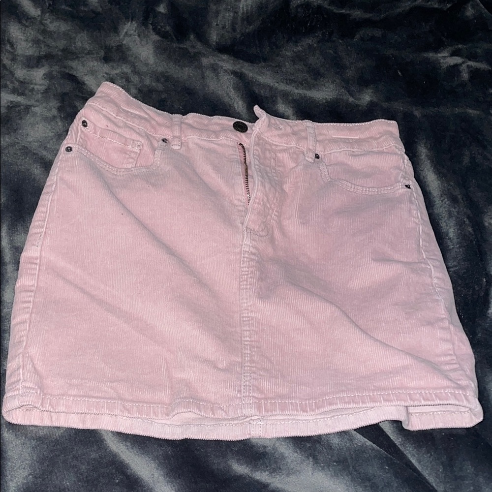 Women's Pink Corduroy Skirt